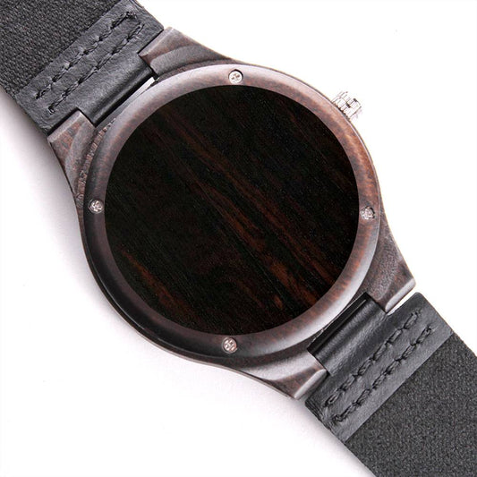 - Engraved Wood Watch with Luxury Box