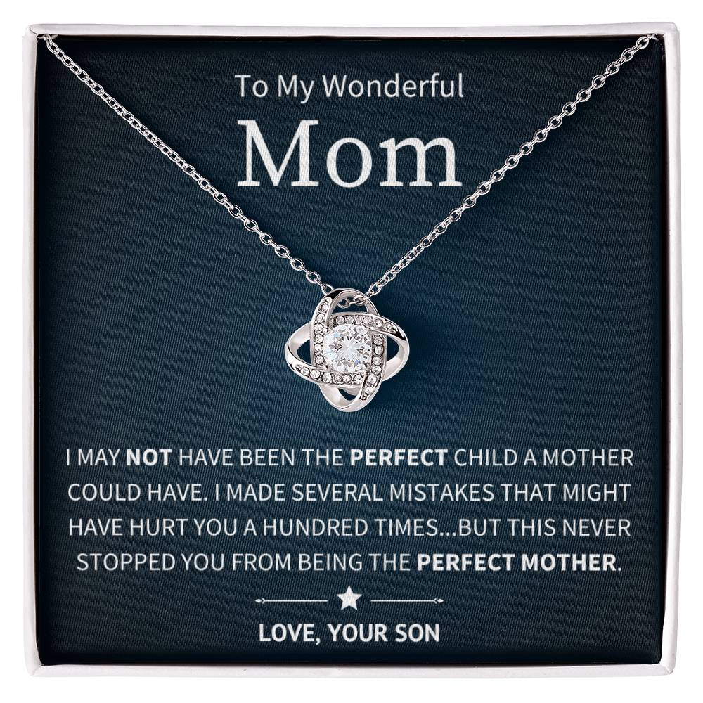 Imperfectly Perfect - To My Mom From Son - Love Knot Necklace