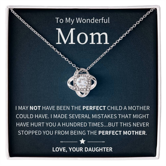 Imperfectly Perfect - To My Mom From Daughter - Love Knot Necklace